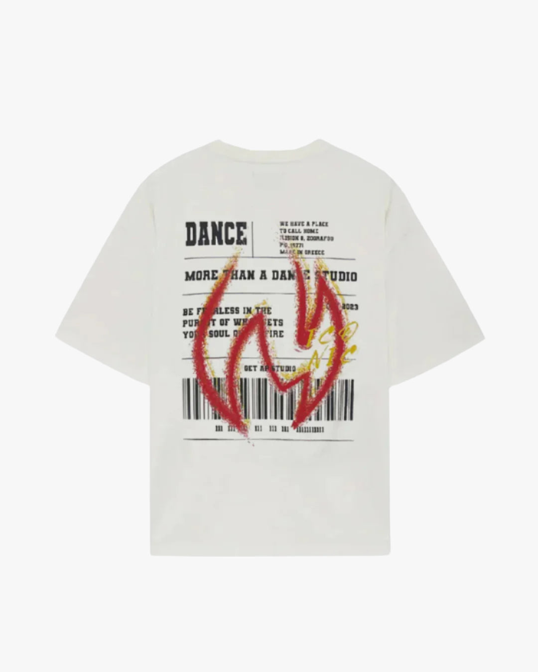 White t-shirt with Fearless design