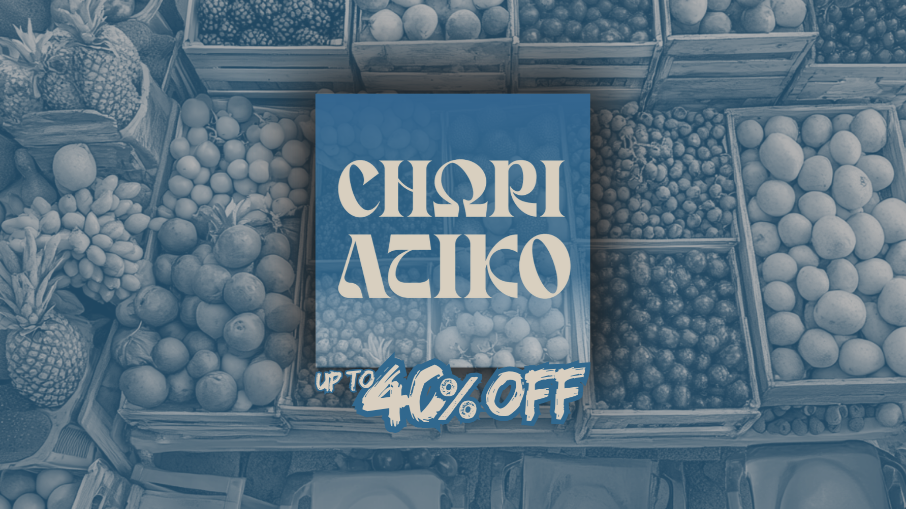 Banner for summer sales, up to 40% discount on selected products