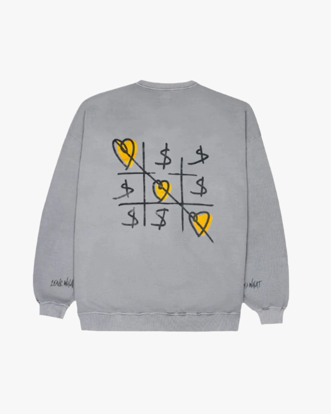 Grey sweater with XO design